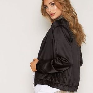 Vila Black Satin VICENTRI Bomber Jacket